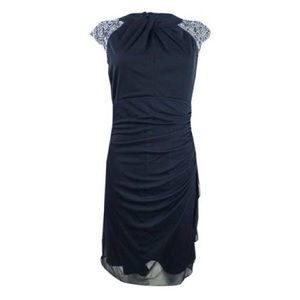 Betsy & Adam Women's Embellished Cap-Sleeve Sheath Dress